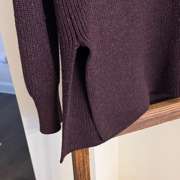 Aritzia V-Neck Sweater - Rich Burgundy - Picture 2 of 5